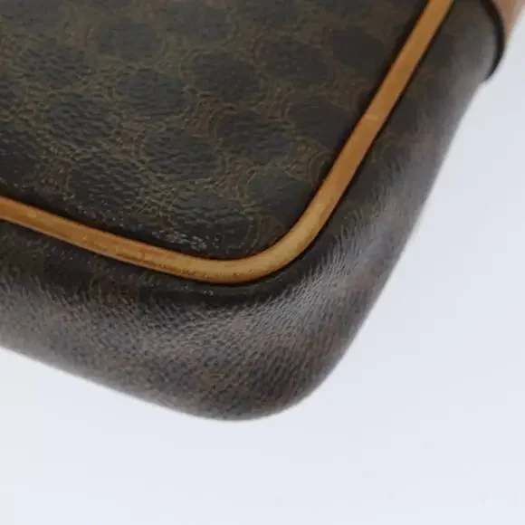CELINE Macadam Canvas Shoulder Bag Pvc Brown